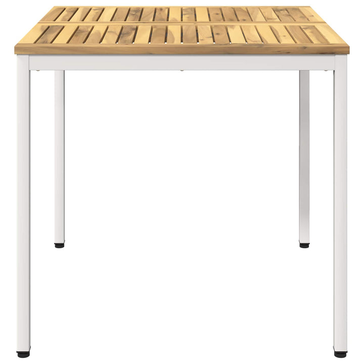 Havemiddagstabel Hvid 80 x 80,5 x 75 cm Massivt Akacietræ