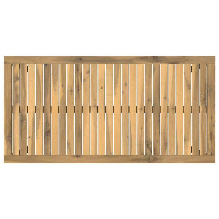 Havemiddagstabel Hvid og sort 108,5 x 55 x 75 cm