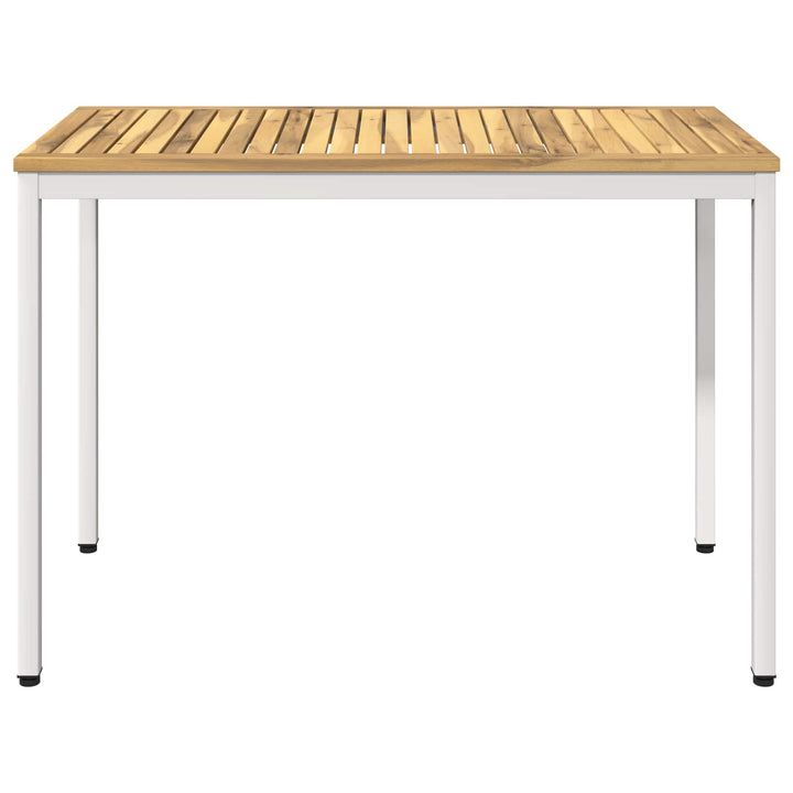 Havemiddagstabel Hvid 108,5 x 55 x 75 cm Massivt Akacietræ