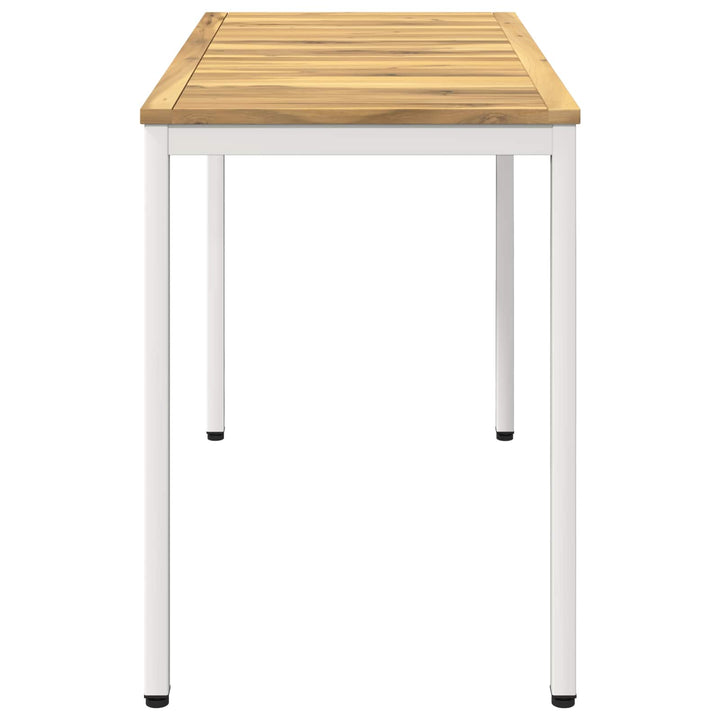 Havemiddagstabel Hvid 108,5 x 55 x 75 cm Massivt Akacietræ