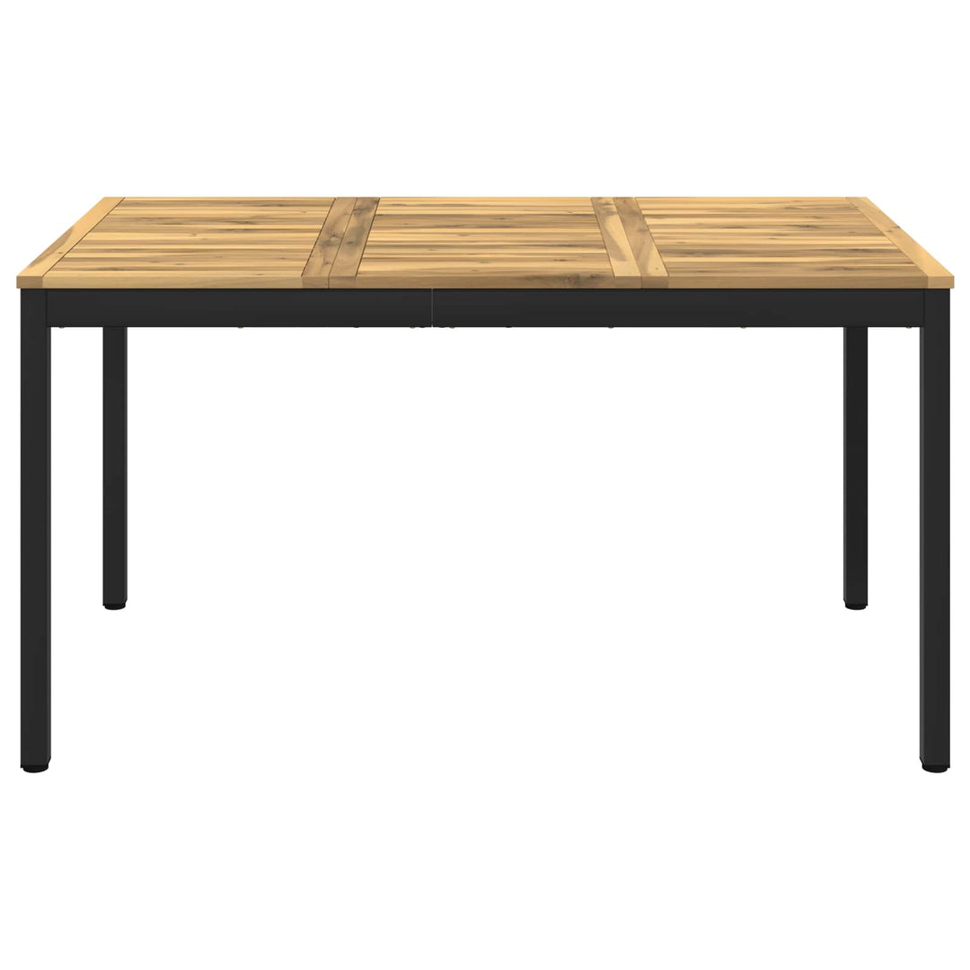Havemiddagstabel Hvid og sort 141 x 80,5 x 75 cm