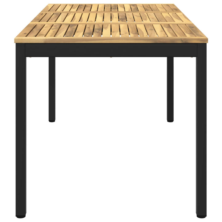 Havemiddagstabel Hvid og sort 141 x 80,5 x 75 cm
