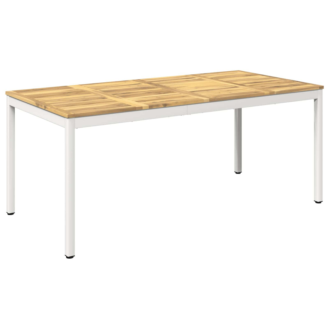 Havemiddagstabel Hvid 147 x 88,5 x 75 cm Massivt Akacietræ