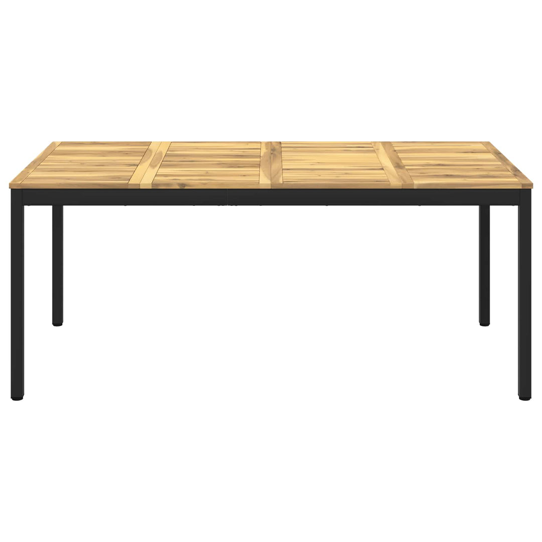 Havemiddagstabel Hvid og sort 180 x 88,5 x 75 cm