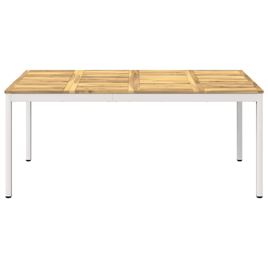 Havemiddagstabel Hvid 180 x 88,5 x 75 cm Massivt Akacietræ