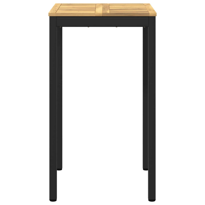 Have Bar Bord Hvid og sort 60 x 60,5 x 105 cm Massivt Akacietræ