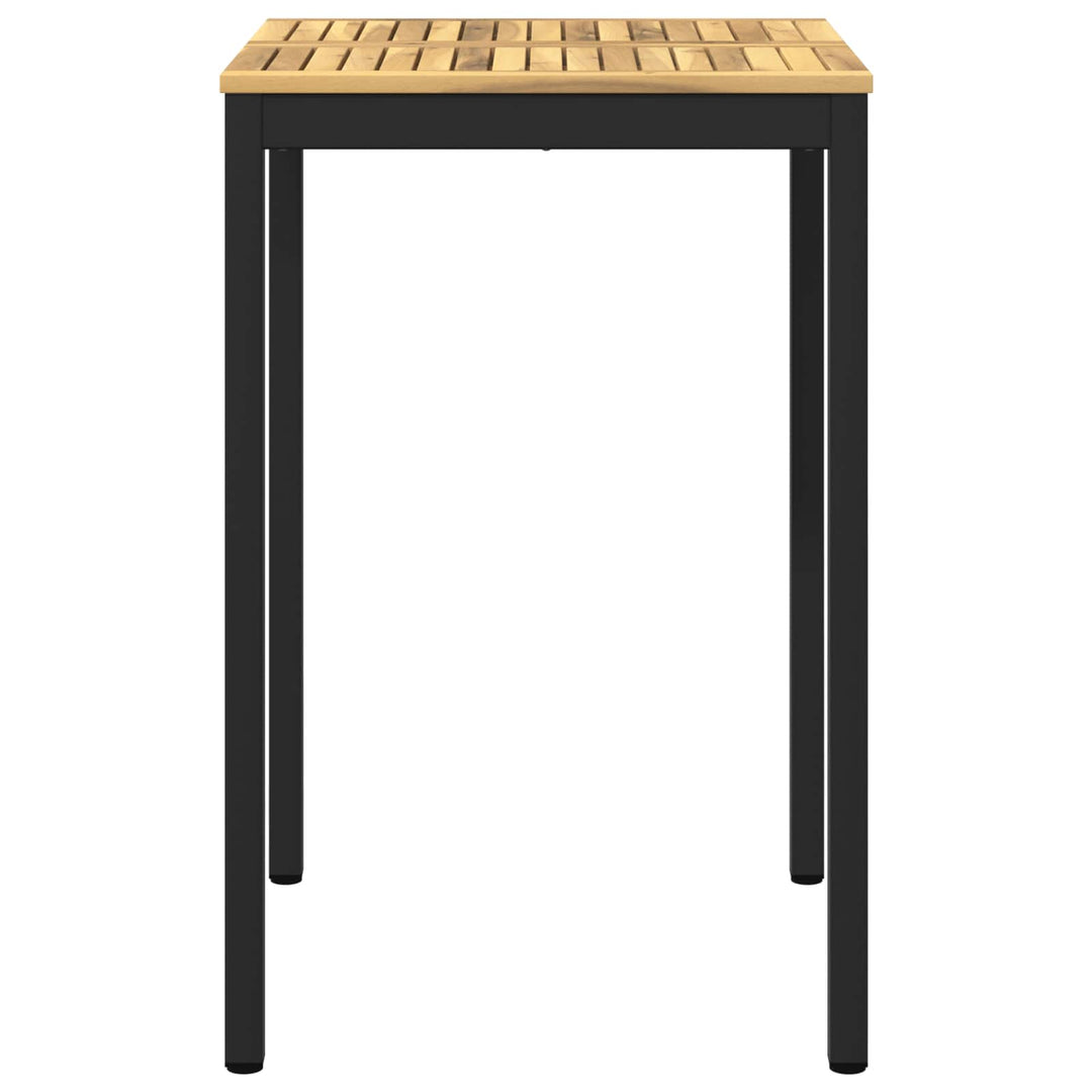 Have Bar Bord Hvid og sort 70 x 68,5 x 105 cm Massivt Akacietræ