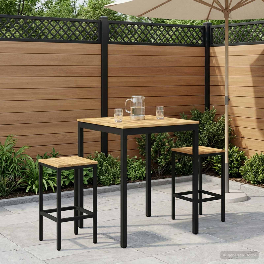 Have Bar Bord NAARDEN Hvid og sort 80 x 80,5 x 105 cm