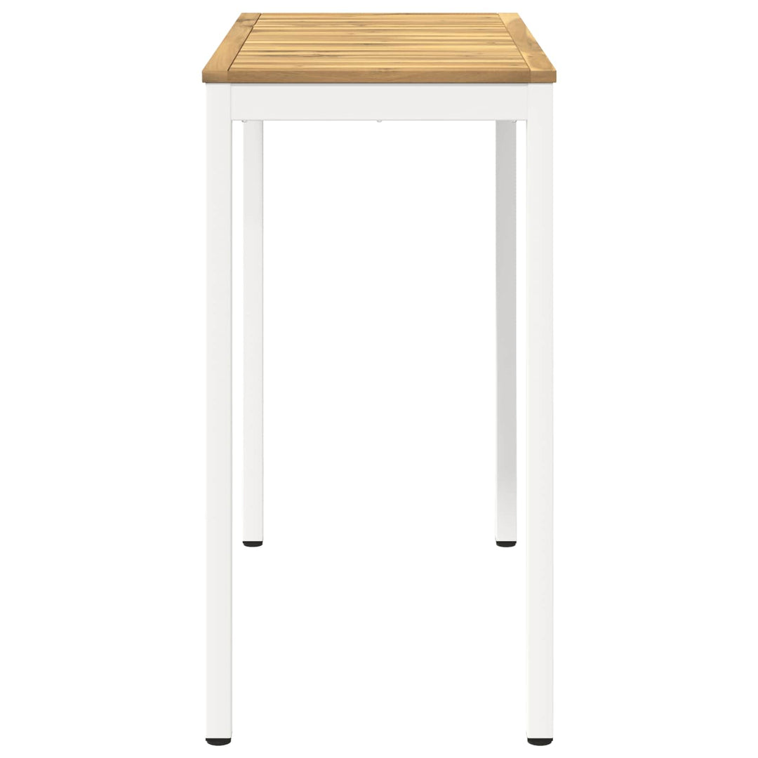 Have Bar Bord Hvid 108,5 x 55 x 105 cm Massivt Akacietræ