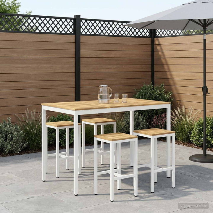Have Bar Bord Hvid 147 x 88,5 x 105 cm Massivt Akacietræ
