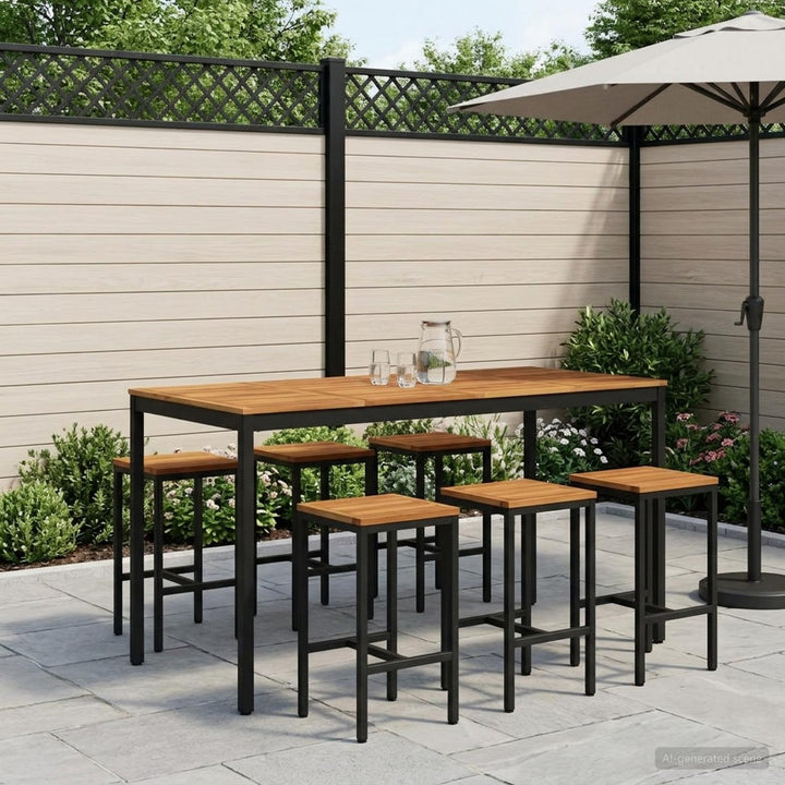 Have Bar Bord Hvid og sort 180 x 88,5 x 105 cm