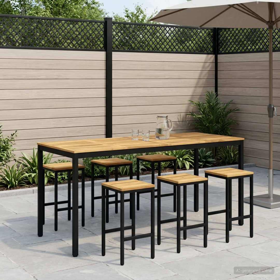 Have Bar Bord Hvid og sort 196 x 80,5 x 105 cm