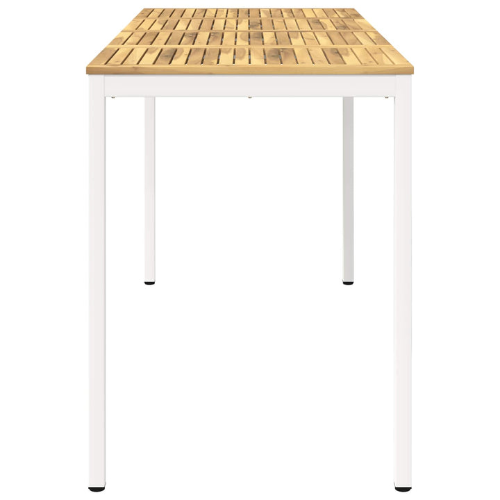 Have Bar Bord Hvid 196 x 80,5 x 105 cm Massivt Akacietræ