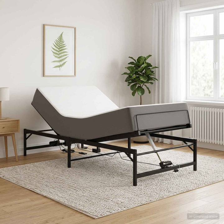 Elektrisk Justerbar Sengetramme Sort 80 x 200 cm Stål