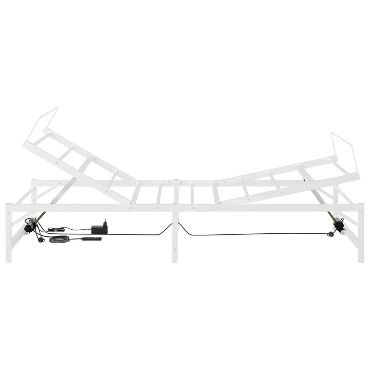 Elektrisk Justerbar Sengetramme Hvid 75 x 190 cm Stål
