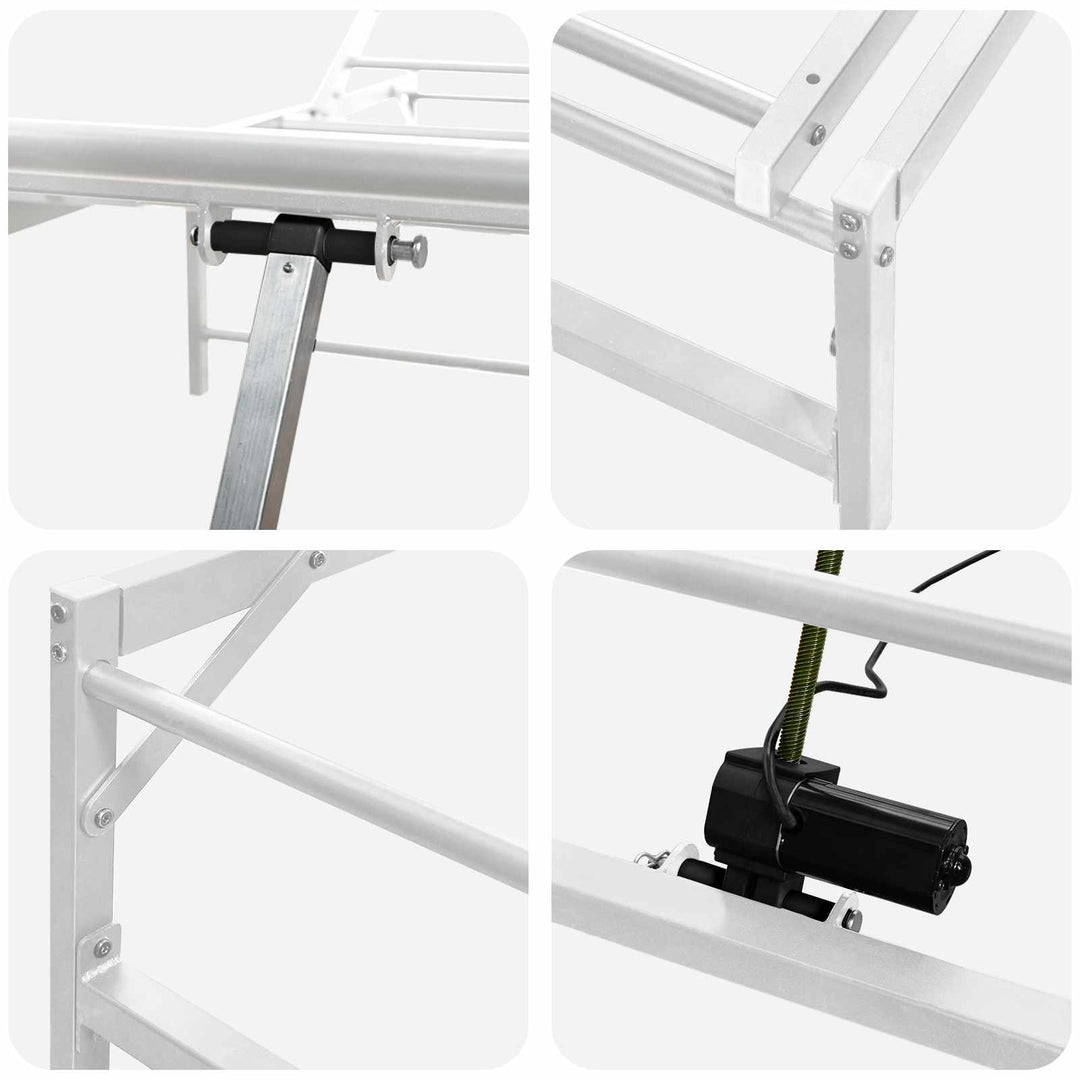 Elektrisk Justerbar Sengetramme Hvid 90 x 190 cm Stål