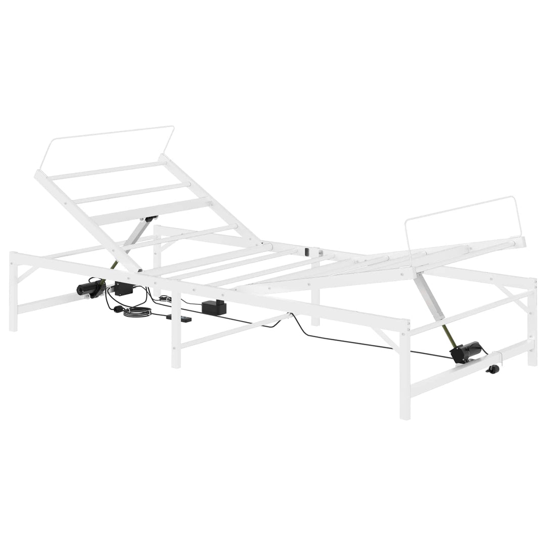 Elektrisk Justerbar Sengetramme Hvid 90 x 190 cm Stål