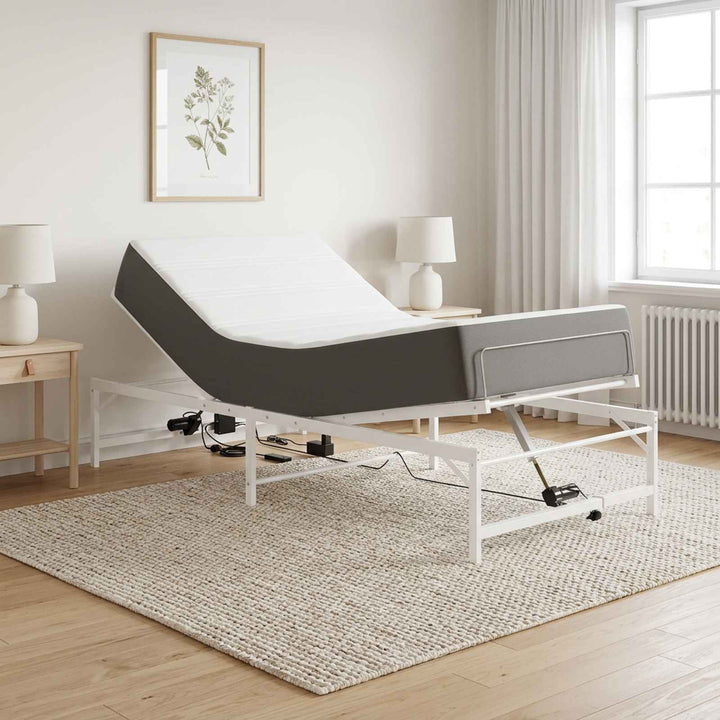 Elektrisk Justerbar Sengetramme Hvid 100 x 190 cm Stål