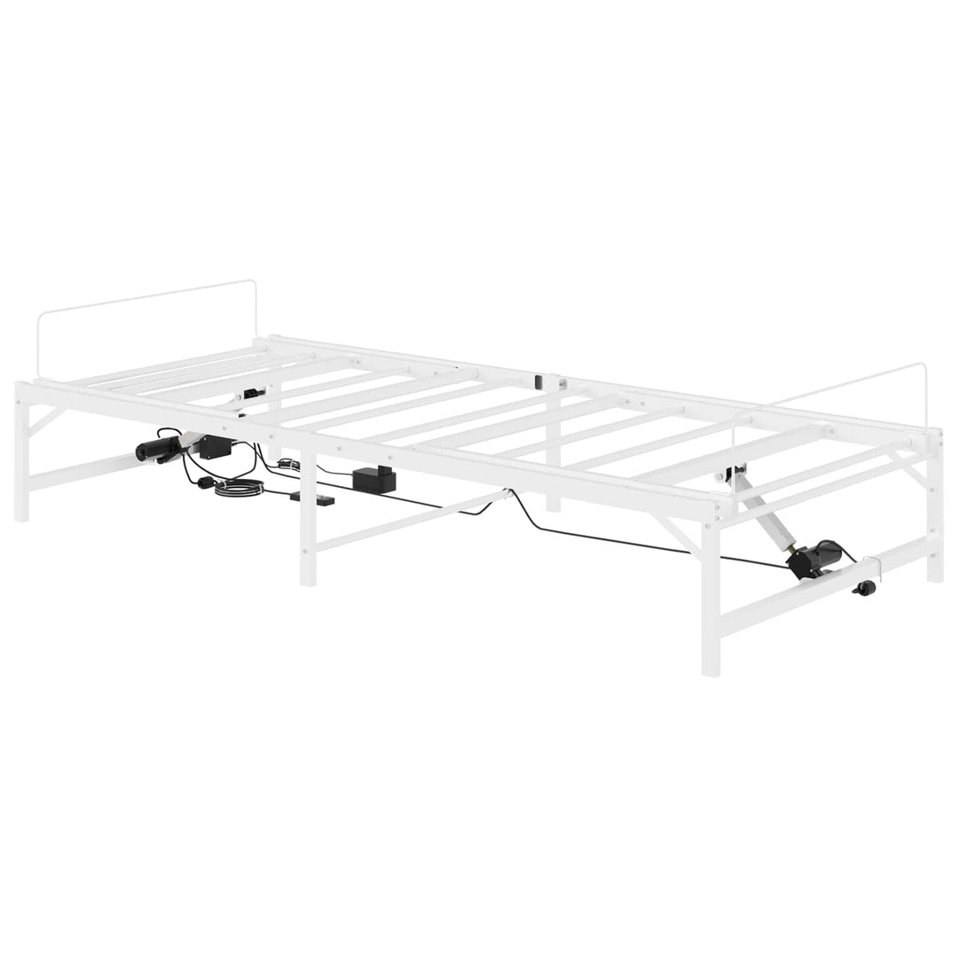 Elektrisk Justerbar Sengetramme Hvid 100 x 190 cm Stål
