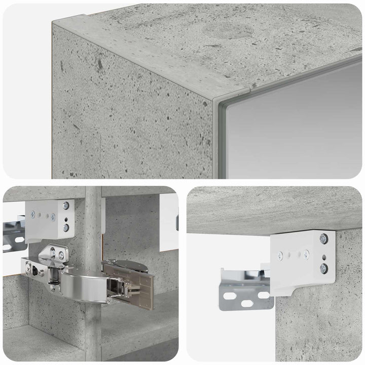 Badeværelsesspejlskab Beton Grå 30 x 10,5 x 50 cm