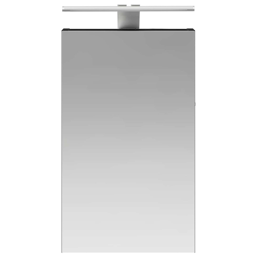 Badeværelsesspejlskab Sort eg 30 x 10,5 x 50 cm Konstrueret træ