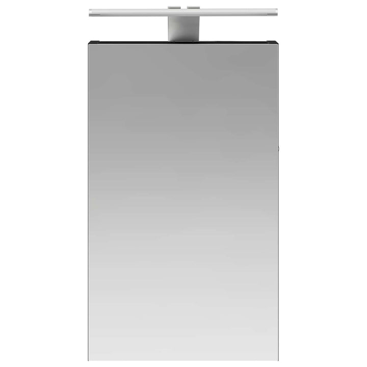 Badeværelsesspejlskab Sort eg 30 x 10,5 x 50 cm Konstrueret træ