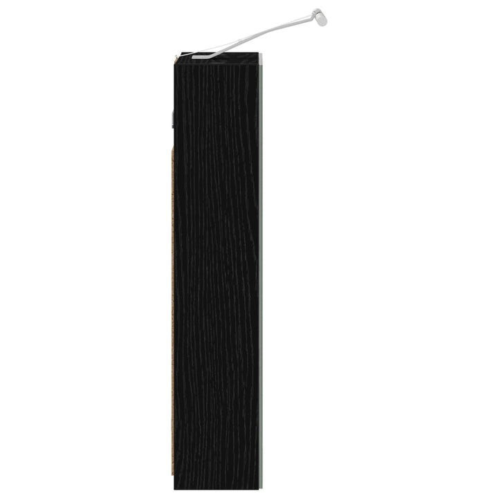 Badeværelsesspejlskab Sort eg 30 x 10,5 x 50 cm Konstrueret træ