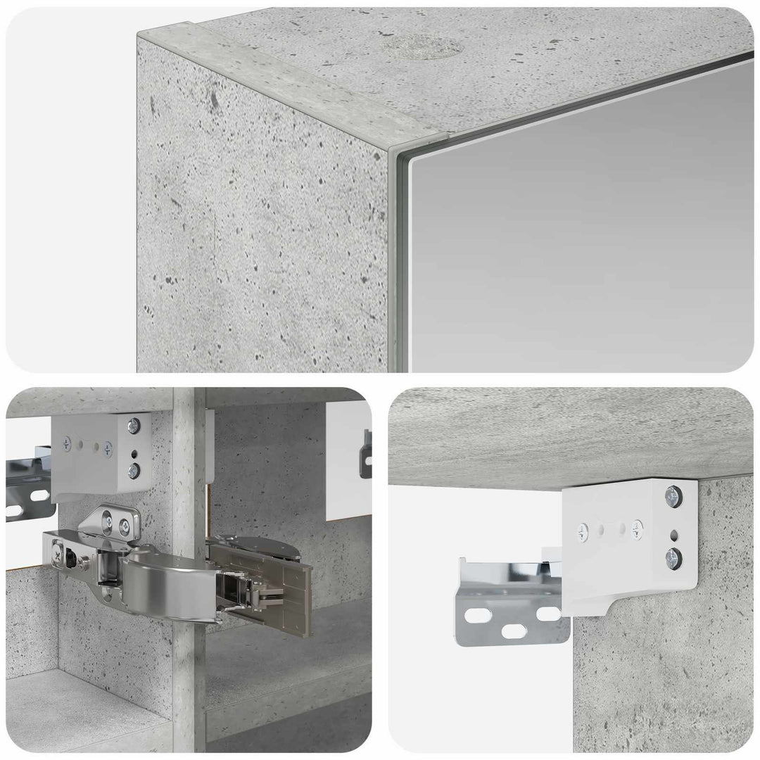 Badeværelsesspejlskab Beton Grå 30 x 10,5 x 50 cm