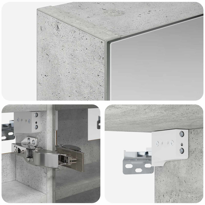 Badeværelsesspejlskab Beton Grå 30 x 10,5 x 50 cm