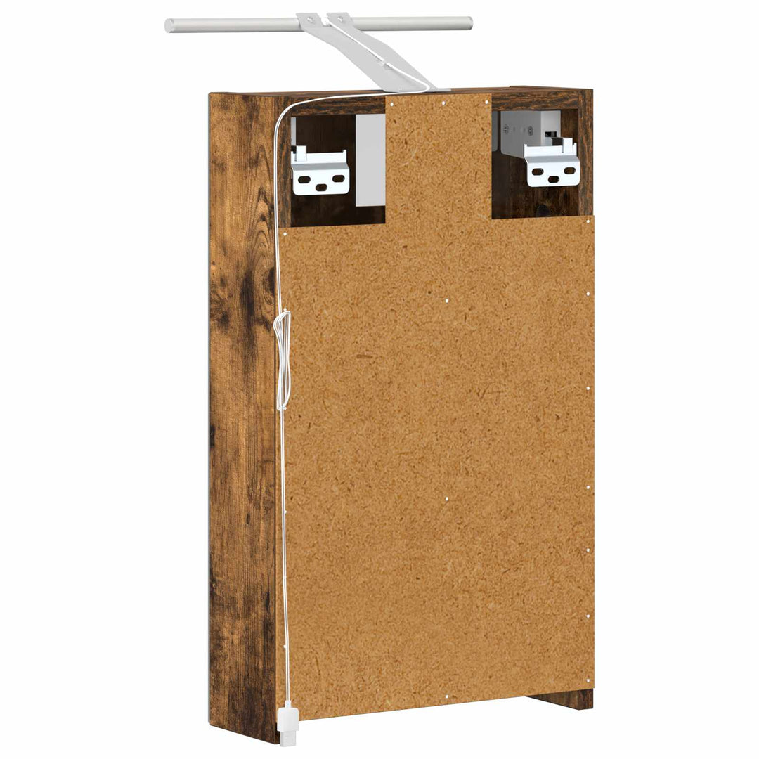 Badeværelsesspejlskab Røget eg 30 x 10,5 x 50 cm