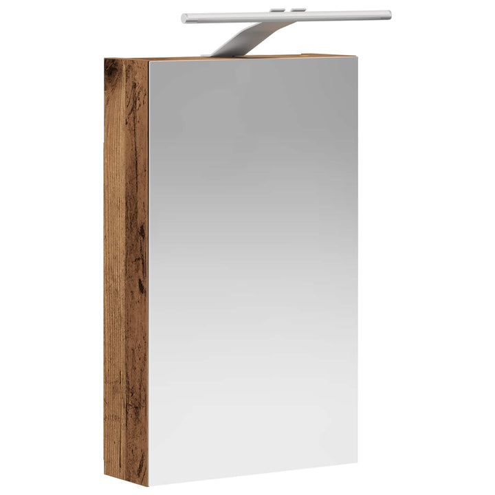 Badeværelsesspejlskab med hylde Gammelt træ 30 x 10,5 x 50 cm