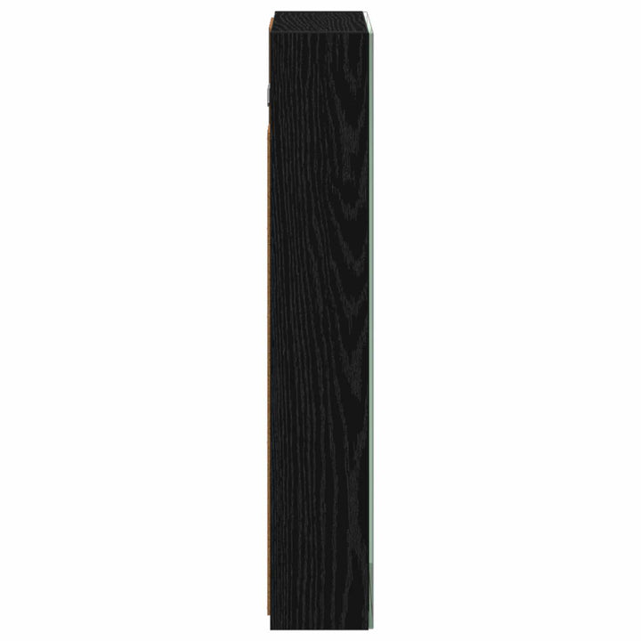 Badeværelsesspejlskab med hylde Sort eg 40 x 10,5 x 60,5 cm