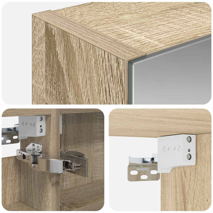 Badeværelsesspejlskab med hylde Sonoma eg 40 x 10,5 x 60,5 cm