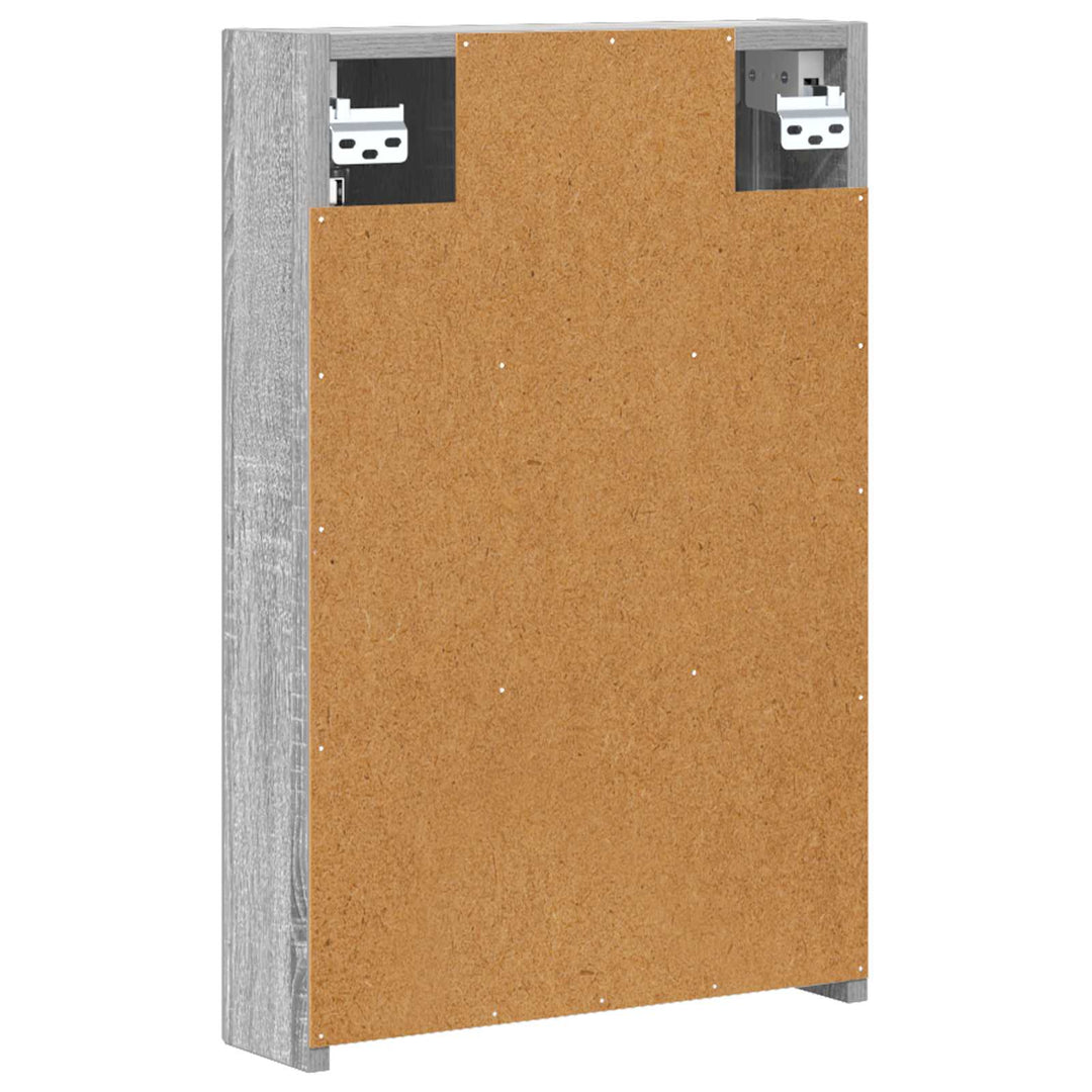 Badeværelsesspejlskab med hylde Grå Sonoma 40 x 10,5 x 60,5 cm