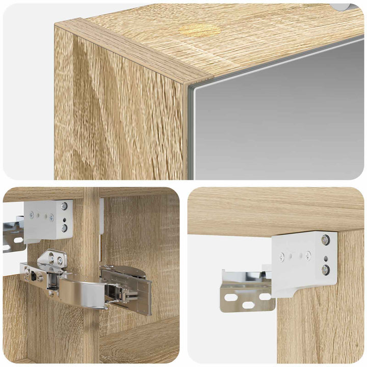 Badeværelsesspejlskab med hylde Sonoma eg 40 x 10,5 x 60,5 cm
