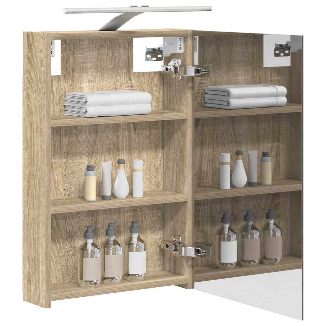 Badeværelsesspejlskab med hylde Sonoma eg 40 x 10,5 x 60,5 cm