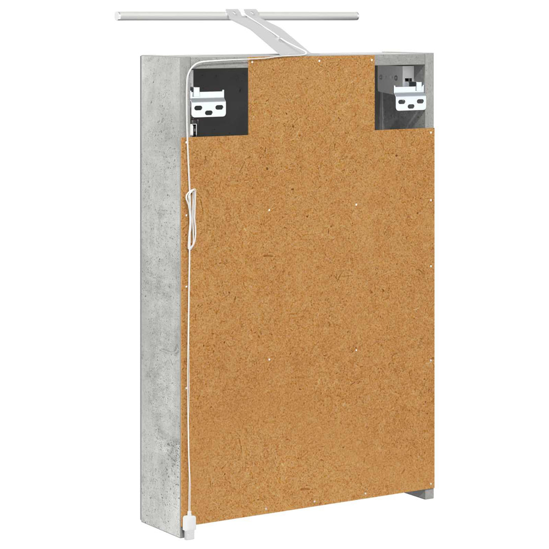 Badeværelsesspejlskab med hylde Beton Grå 40 x 10,5 x 60,5 cm