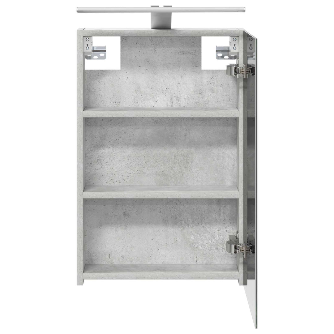 Badeværelsesspejlskab med hylde Beton Grå 40 x 10,5 x 60,5 cm