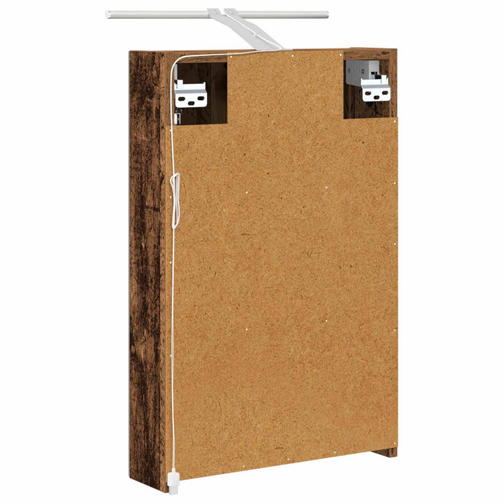 Badeværelsesspejlskab med hylde Gammelt træ 40 x 10,5 x 60,5 cm