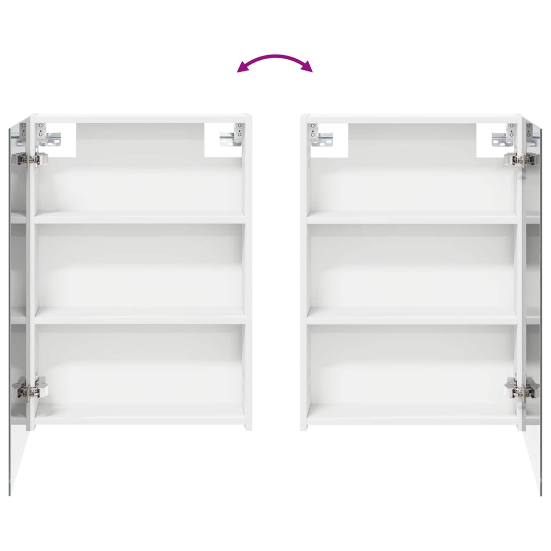 Badeværelsesspejlskab Hvid 50 x 14,5 x 70 cm Konstrueret træ