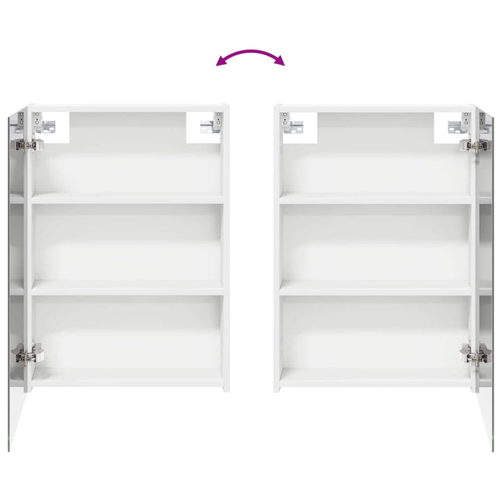 Badeværelsesspejlskab Hvid 50 x 14,5 x 70 cm Konstrueret træ
