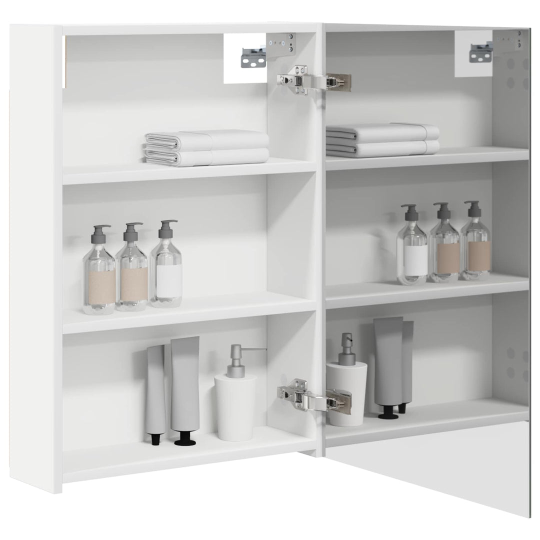 Badeværelsesspejlskab Hvid 50 x 14,5 x 70 cm Konstrueret træ