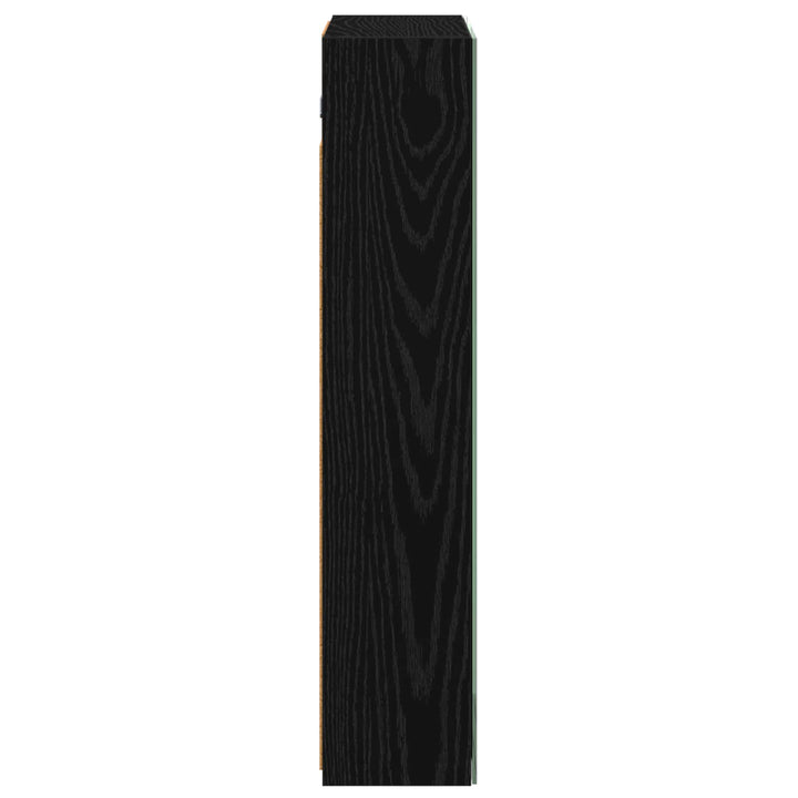 Badeværelsesspejlskab Sort eg 50 x 14,5 x 70 cm Konstrueret træ