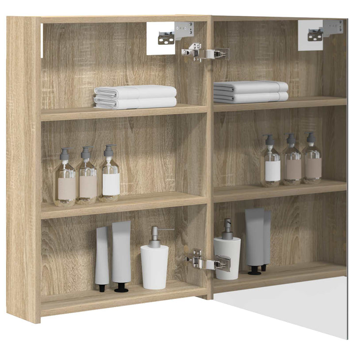 Badeværelsesspejlskab med hylde Sonoma eg 50 x 14,5 x 70 cm
