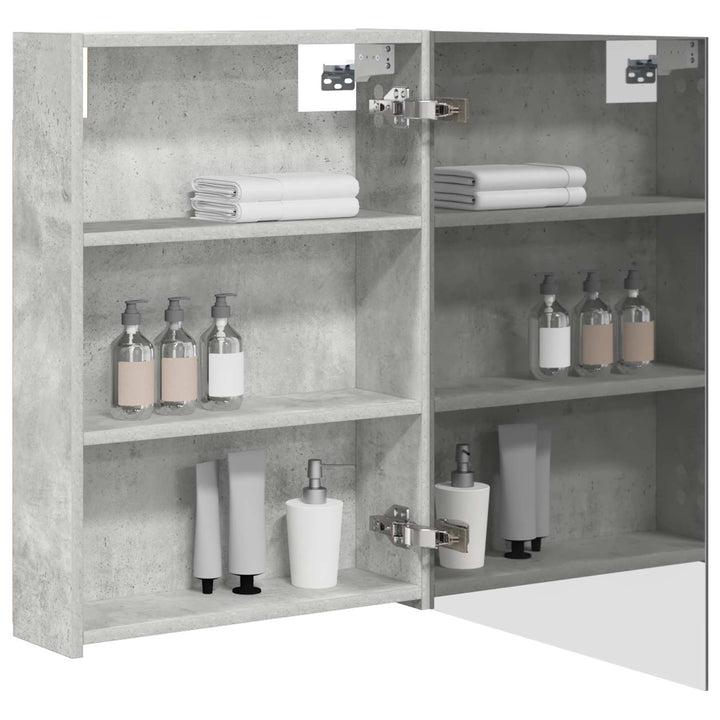 Badeværelsesspejlskab med hylde Beton Grå 50 x 14,5 x 70 cm