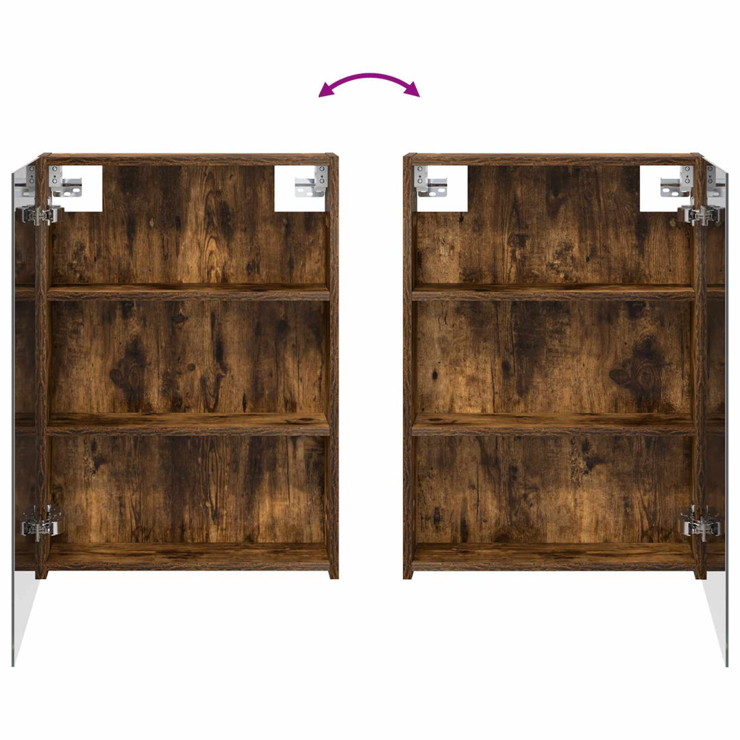 Badeværelsesspejlskab med hylde Røget eg 50 x 14,5 x 70 cm