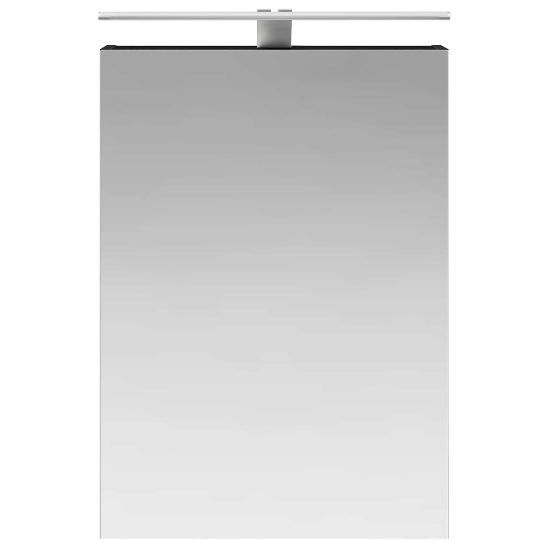 Badeværelsesspejlskab Sort eg 50 x 14,5 x 70 cm Konstrueret træ