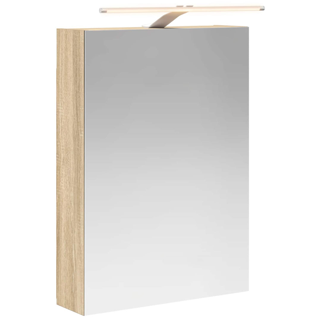 Badeværelsesspejlskab med hylde Sonoma eg 50 x 14,5 x 70 cm