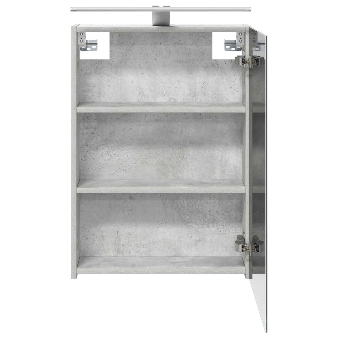 Badeværelsesspejlskab med hylde Beton Grå 50 x 14,5 x 70 cm