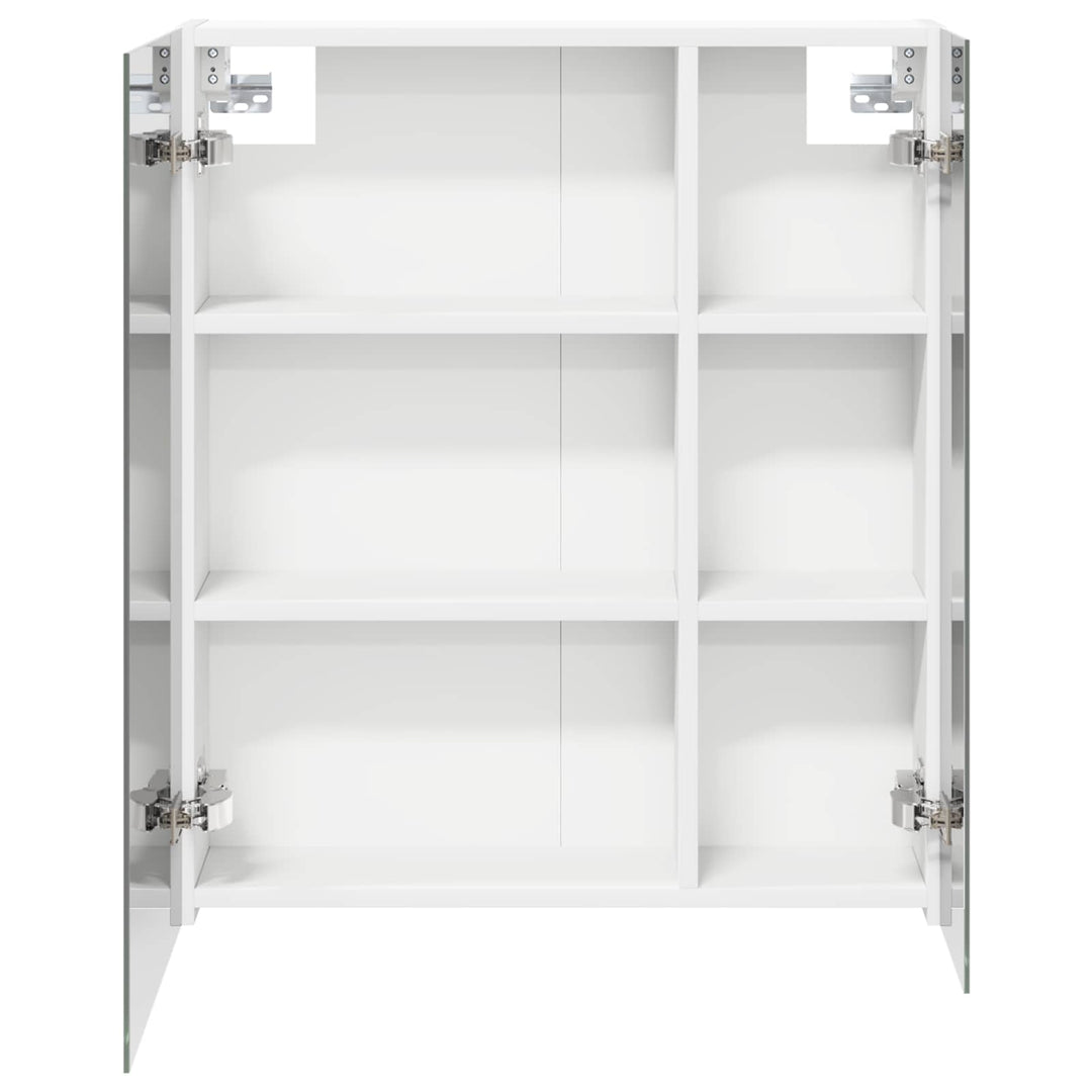 Badeværelsesspejlskab Hvid 60 x 14,5 x 70 cm Konstrueret træ